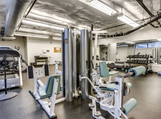 Modern fitness center with professional exercise equipment